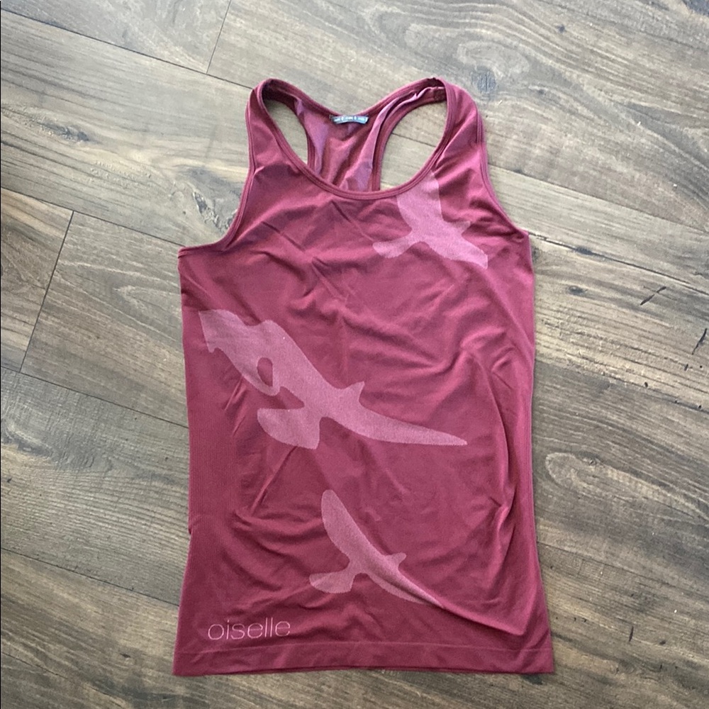 Oiselle Pink Fitted Sleeveless Tank Top